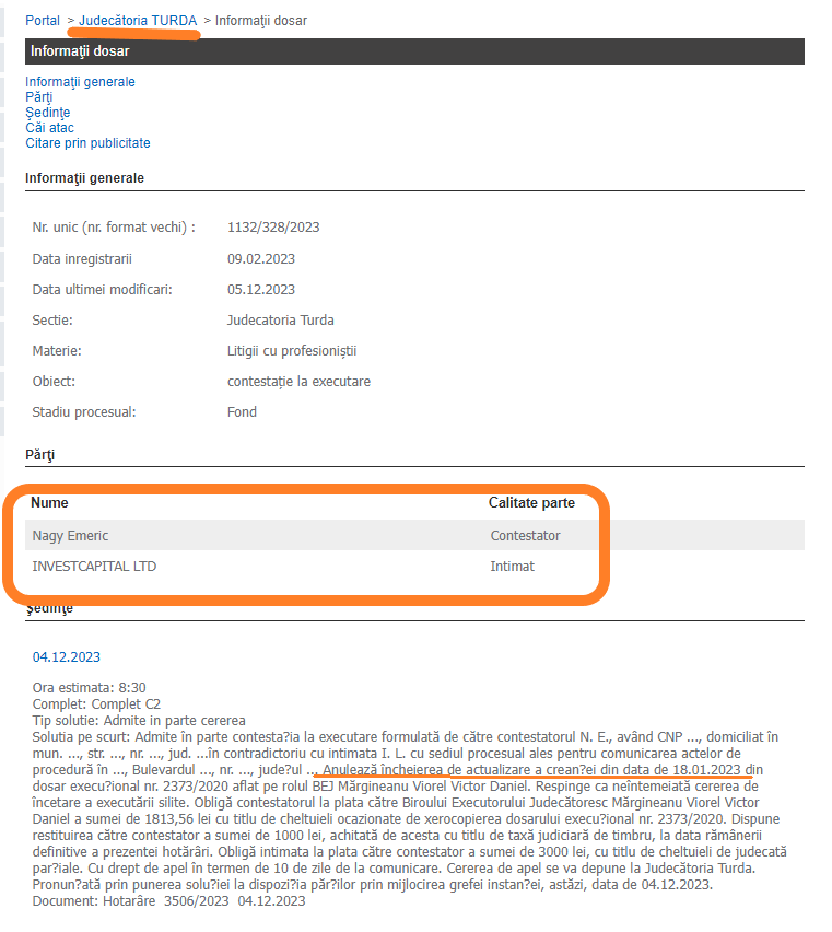 actualizarea sumelor executate