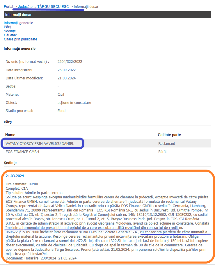 executat de eos finance gmbh